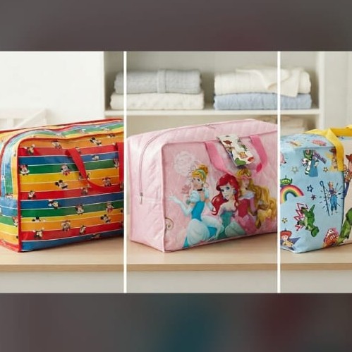 Disney Princess,Pixar toy story, and Mickey Mouse Jumbo storage zip bags with handles